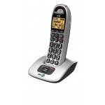 BT 4000 Big Button Single - Cordless phone with caller ID/call waiting - DECT\\GAP - 3-way call capability - black, satin silver 69264