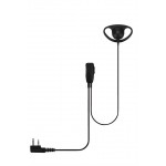 Un-Branded D Shape Earpiece Ptt + Lapel Mic Com 11DCH1040S2