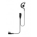Un-Branded G Shape Earpiece Ptt + Lapel Mic Icom 11ECH1040S2