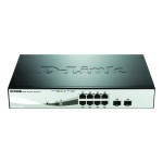 D-Link Web Smart DGS-1210-08P - Switch - Managed - 8 x 10/100/1000 (PoE) + 2 x Gigabit SFP - desktop, rack-mountable - PoE (45 W) DGS-1210-08P