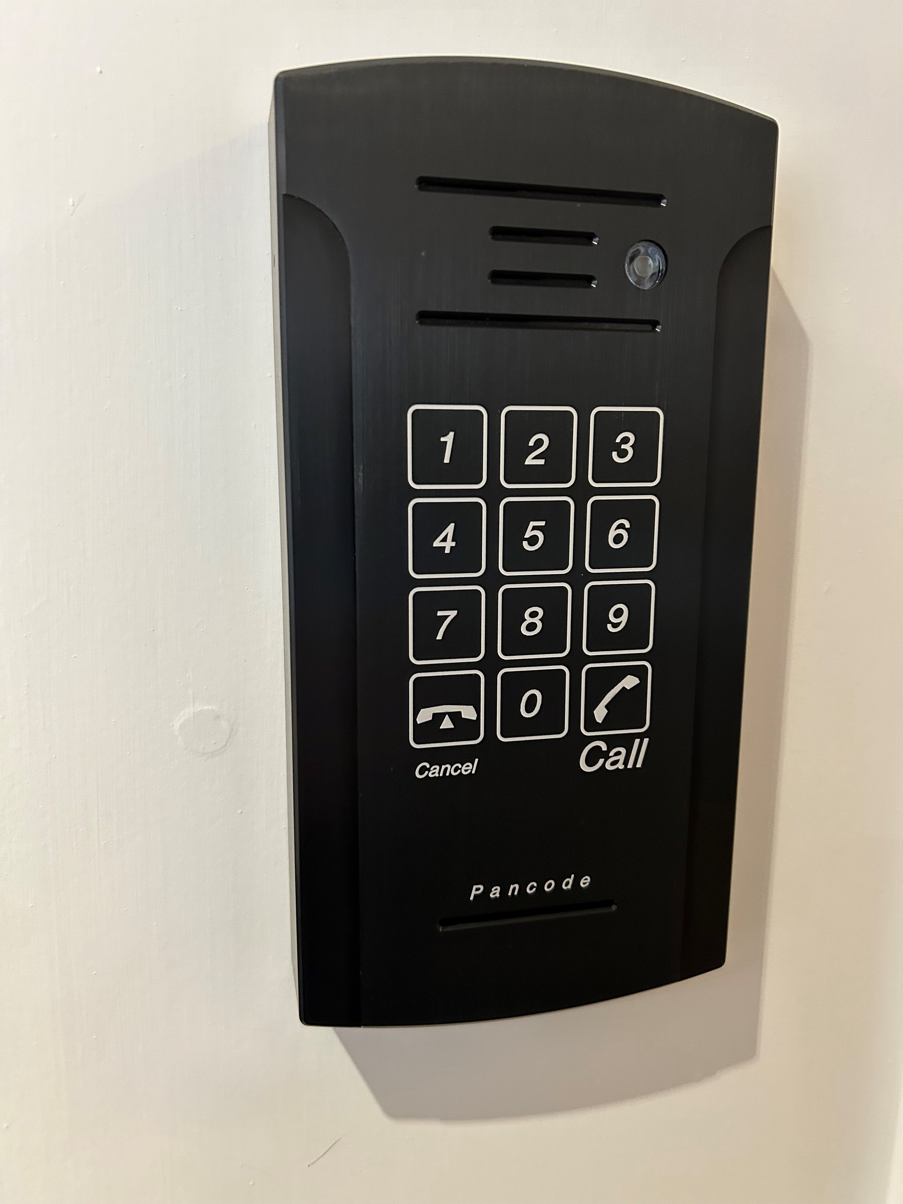 PANCODE Door Entry System BLACK SURFACE Mount NS1112 - FULL KEYPAD - PIEZO
